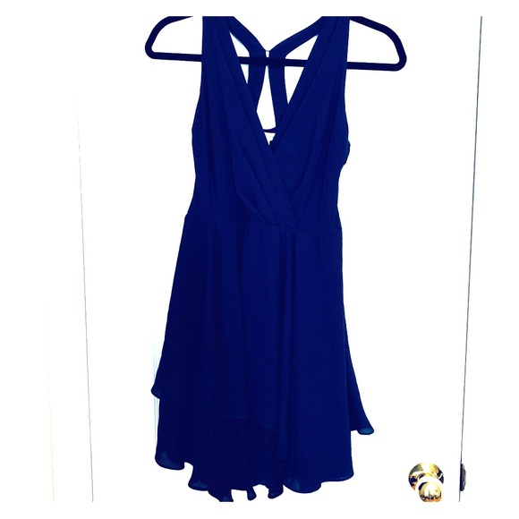 NEW BCBG halter cocktail dress navy - Picture 1 of 6